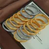 Bangle Gruste Chunky Metal Herringbon Stretch Bracelets stal nierdzewna Oświadczenie Wodoodporna biżuteria modowa
