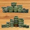 Helkroppsmassager Tontin Jade Glaze Stone Massage Set Massager Back Massageador Health Care Stones for Massage Spine Basalt Lava Stone Spa 231128