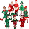 Kleidungssets Jungen Mädchen Weihnachtskostüm Festival Weihnachtsmann Grüne Elfe für Baby Kinder Jahr Kinder Kleidungsset Fancy Xmas Party Kleid 231127