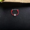 Cluster Rings Slovecabin 925 Sterling Silver Zircon Red Rope Ring For Women Christmas Gift Arrival Trendy Chain Anillo Jewelry Making