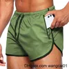 wangcai01 Men's Shorts Men's Running Mesh Shorts Gym Athtic Workout Shorts for Men 3 inch Sports Shorts with Zipper Pocket