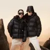 Unisex Hooded Black Heavy Men's Down Coat Oem Winter Padded Bubble Plus Size Custom Logo Men and woman Shiny Puffer Jacket