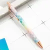 Glitter Cute Ballpoint Pens Sparkly Rose Gold Ballpens Metal Pressing Retractable Pen Gift Stationery School Office Supply