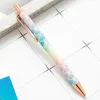 Блеск милые шариковые ручки Sparkly Rose Gold Ballpens Металлические прессование выдвижная ручка Подарки по подарочно