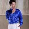 Men's Casual Shirts PARKLEES Luxury Silk Ruffled Tuxedo Shirts for Men Long Sleeve Wedding Stage Shirt Dance Performance Mens Clothing 231127