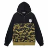 Bathing Ape Men's Hoodies Autumn and Winter New men's camouflage patchwork sweater for men and women casual cardigan jacket couples