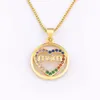 Pendant Necklaces Dome Cameras Nidin Romantic Charm Mother's Day Fine Gifts Heart Shape Pendant For Mom Female Simple Design Colorful Zircon Chain Necklace AA230428