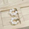 New hot sale pearl earrings gold plating vintage for girl's gift earrings for women jewelry