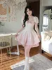 Casual jurken Lolita Sweet Fairy Dress Women 2023 Zomer Elegant Vintage Kawaii Koreaans Fashion Party Mini Y2K