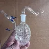 Günstigste Mini-Glasbong-Wasserpfeifen Pyrex-Wasserpfeifen-Ölplattformen, die Ashcatcher-Bongs rauchen, Delphin, dekorieren mit 14-mm-Ölbrennerpfeifen aus männlichem Glas