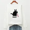 Dames hoodies sweatshirts dames herfst koe bedrukte dames met lange mouwen ronde nek sweatshirt casual losse pullover blouse tops kledingwom