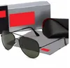 2024 Merkontwerper Gepolariseerde Zonnebril 3025 Ray Heren Dames Raybans. Pilot Uv400 Brillenbril Metalen frame Polaroidlens met doos 01 Ray-ban H87M