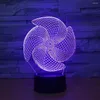 Luci notturne Windmill Touch Led Light D Visual Fancy Electronics Usb 3d Lamp Lampade per camerette