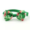 Accessoires 30/50/100 pièces, nouvelles couleurs mélangées, cravate pour chien, feuilles tropicales d'été, fleurs, accessoires pour animaux de compagnie, nœuds papillon pour chiot, collier Gog réglable