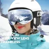 Skibril COPOZZ Buitensporten UV400 Beschermingsmasker Mannelijke Vrouwelijke AntiFog Grote Gezicht Sneeuwbril Snowboard Skiën Brillen 231127