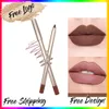 Lip Gloss 15Colors Golden Lip Liner Pencil Private Label Waterproof Pigment Vegan Lip Liner Lipstick Makeup Wholesale 231128