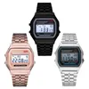 Relógios de pulso Luxo Top Band Watch Mulheres F91-W Quadrado LED Eletrônico Despertador Calendário Luminoso Aço Inoxidável Homens Relógios Digitais