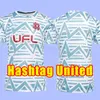 Nouveau 23 24 Hashtag United F.C. Maillot de football Cade-Watts 2023 2024 Maillot extérieur Sam Alcott Hommes Chemises de football Tops Spencer Irving Andy