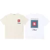 Unisex mens designer t shirt 2023 sommar ny r bokstav tryck hög gata fritid lös rund hals kort ärm topp par bomull tee