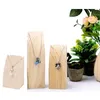 Torebki biżuterii Niedokończone drewniane naszyjnik stojak na wystawę Wystawa Organizatora Tacka z regałów (3 style do wyboru)