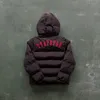 2023 Mode chaude Nouveaux hommes hiver chaud Trapstar London Sweat à capuche amovible Doudoune à capuche Noir Rouge Lettre brodée Manteau Doudoune pour hommes et femmes Taille XS-XL