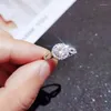 Anéis de casamento Rodada de quatro joias de zirconia de luxo para mulheres noivado do dia dos namorados Jewlery