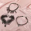 Correntes Colar de Velvet Chain Fashion Velvet para mulheres Lace sexy vintage com pingentes Gothic Girl Neck Jewelry Accessorieschains