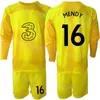 Equipo del club 22/23 Hombre Fútbol GK Thibaut Courtois Jersey Conjunto Portero Manga larga Robert Sanchez 28 Djordje Petrovic 1 Kepa Arrizabalaga Kits de camiseta de fútbol QieErXi