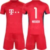 Gardien de but de football pour jeunes hommes de l'équipe du club Oliver Kahn Maillots Ensemble 23-24 Manches longues GK Sepp Maier Pfaff 1 Manuel Neuer 26 Sven Ulreich Kits de maillots de football Gardien de but BaiRen