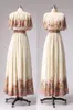Casual Dresses SD601 2023 High Quality Custom Made Women's Elegant Flower Print Short Sleeve Chiffon Maxi Dress Muslim Clothes Women Abaya