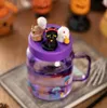 High quality New Starbucks Drinkware Halloween limited purple elf Little Monster Creative gift giving glass straw cup Drinking cup