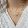 Naszyjniki wisiorek INS Trenda biżuterii ze stali nierdzewnej warstwowy klasyczny łańcuch perłowy dla kobiet dziewczęta
