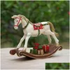 Dekoracje świąteczne pomalowane na bujanie ozdób koni na przyjęcie do zapasów domowych Rok 2023 Navidad 231018 Drop dostawa Gard Dhpu8