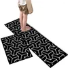 Carpets Kitchen Carpet Geometric Bathroom Door Mat Long Rug Black And White Grid Floor