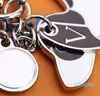 Mode porte-clés argent chien concepteur adapté pour sac pendentif voiture pendentif lettre luxe porte-clés mode bijoux vacances cadeau