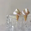 Stud Vintage Mode Français Sweet Ice Cream Cone Boucles d'oreilles Court Banquet Bijoux Accessoires Cadeau 231127