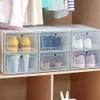 es Bins Simple Durable Plastic PP Stackable Clear Shoe Storage Box W0428