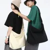 ショッピングバッグ日本と韓国のシンプルな怠zyなスタイルの文学洗濯キャンバスバッグ大容量クロスボディショルダー学生レジャー
