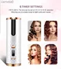 Hair Curlers Straighteners Automatic Hair Culers 3 Color Option USB Charging Portable Smart Wireless Tour Portable Lazy Hair Curler Auto Hair CurlingL231128