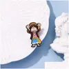 만화 액세서리 원피스 브로치 귀여운 애니메이션 영화 게임 하드 에나멜 핀 수집 금속 배낭 모자 가방 칼라 옷깃 배지 여자 dhnxu