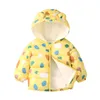 Jackets Baby Girls Boys Kids Hooded Coats Peuter Warm Cotton Flower Outerwear Autumn Winter Kleding