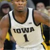 Iowa Hawkeyes Basketball Jersey NCAA College Luka Garza Joe Wieskamp CJ Fredrick Connor Mcaffery Joe Toussaint Ryan Kriener Tony Perkins