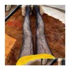 Tasarımcı Tayt Çorapları Kadın Taytlar Tekstil Lüks Çoraplar FL Letters Streç Net Stocking Ladies Y düğün için siyah külotlu çorap