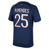 Kids 2024 Psges Mbappe Soccer Jerseys Di Maria Wijnaldum Sergio Ramos Hakimi Maillots De 23 24 25 New Paris Football Kit