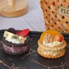 Decorative Flowers 1PC Artificial Fruit Cake Biscuit Fake Food Decoration Pography Pro Simulation Model Tea Table FCYY-045