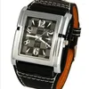 ساعة معصم Womage Fashion Rectangle Wather Wathes Big Watches Red Leather Band التناظرية الكوارتز السيدات Relogio Feminino