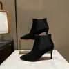 Luxury Designer High Heeled Women's Boots Flip Suede Fabric Optimal Workmanship Fashion Trend Nyaste stil med låda och dammväska 35-42