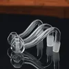 Pyrex Glass Oil Burner Pipe 10mm Manliga kvinnliga klara glasrör Adapter Banger Nail For Water Bong Egfud