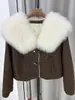 Cappotto di pelliccia da donna Risvolto corto Versione a vita alta del design monopetto caldo e confortevole 2023 Inverno 1122