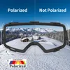 Lunettes de ski COPOZZ magnétique polarisé antibuée Protection UV400 lunettes de snowboard lunettes de nuit étui à lentilles adulte avec deux options 231127